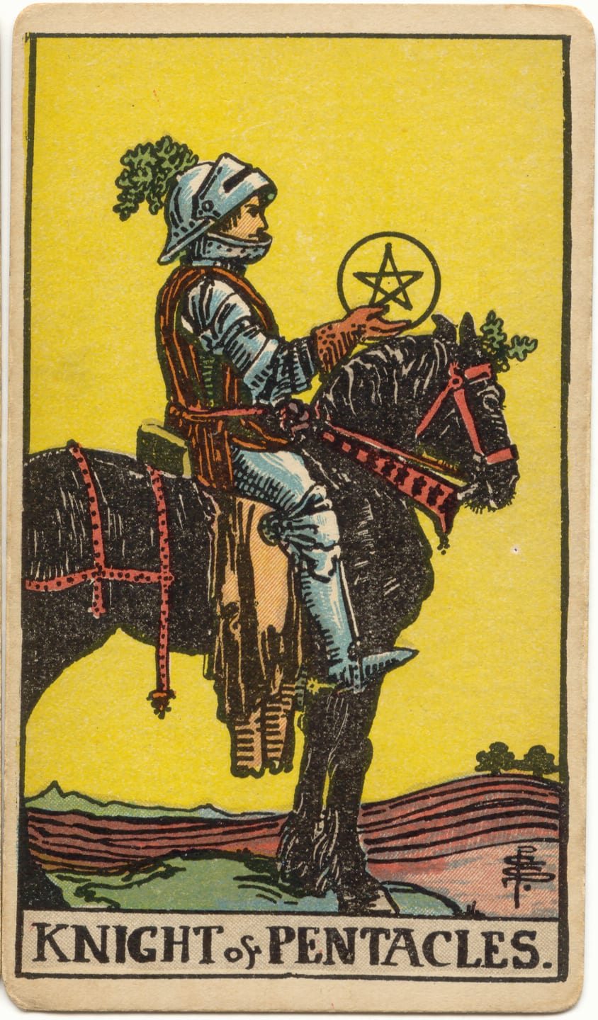 Pentagramların Şövalyesi Tarot Kartı
